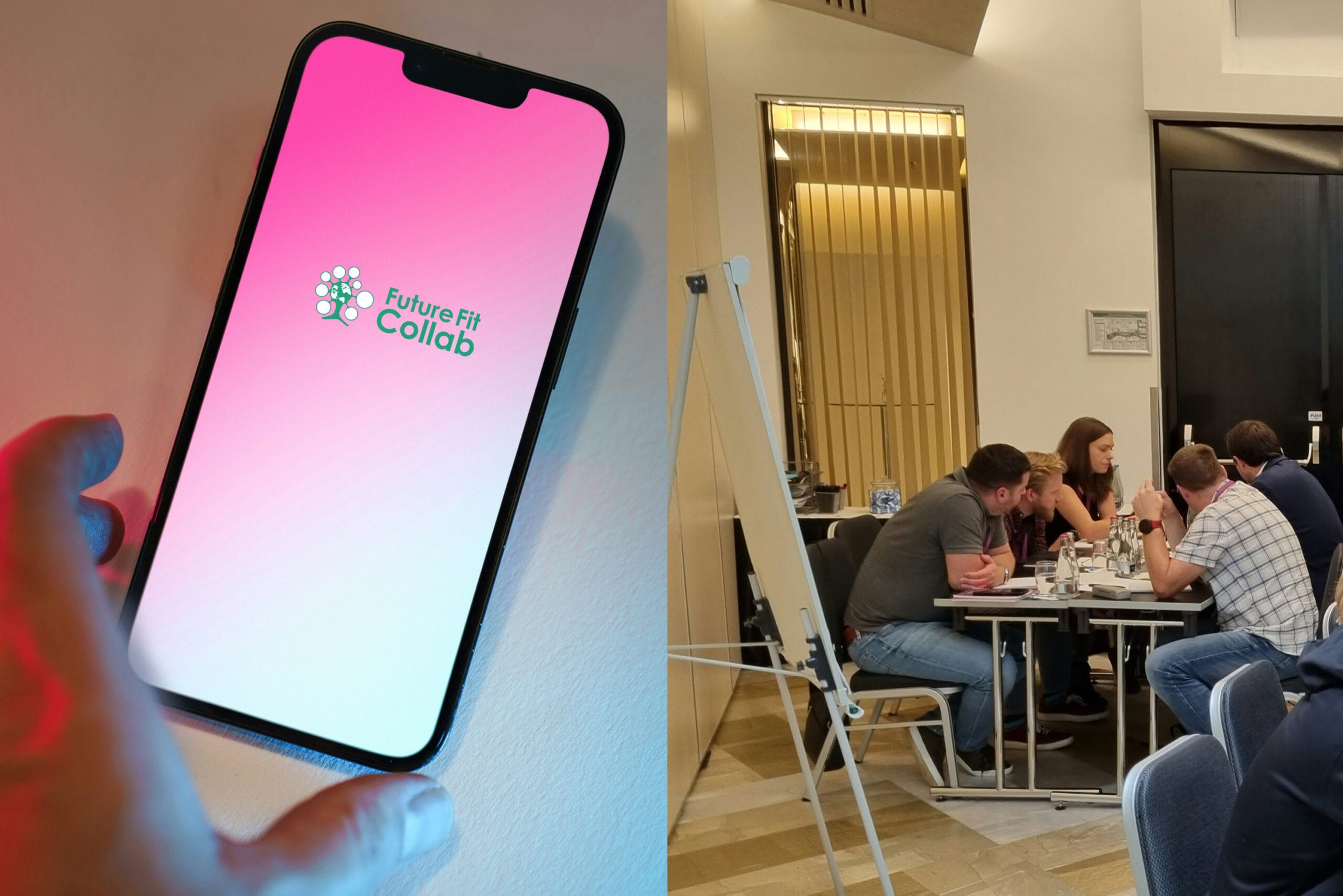 Een groepssessie in een workshop, een beeld van de combinatie van online leren en live bijeenkomsten