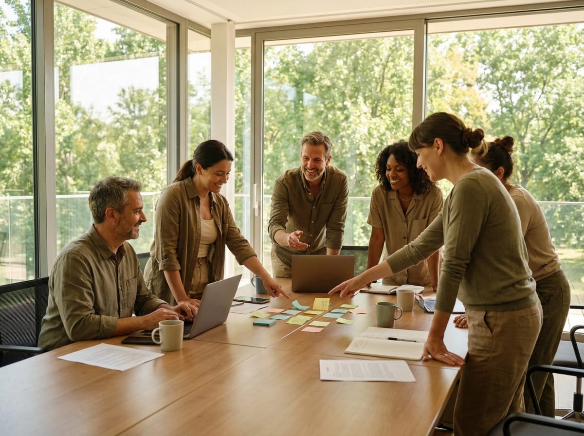 Municipal team working together on sustainability
