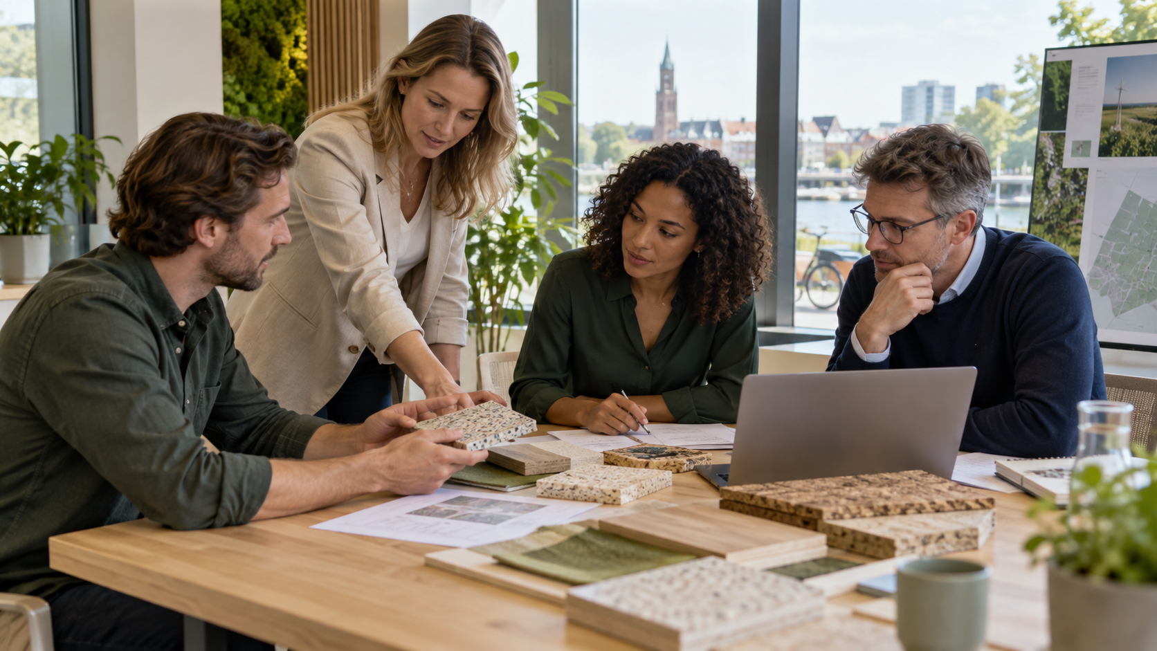 Gemeentelijk team bespreekt duurzame materialen en inkoopkeuzes