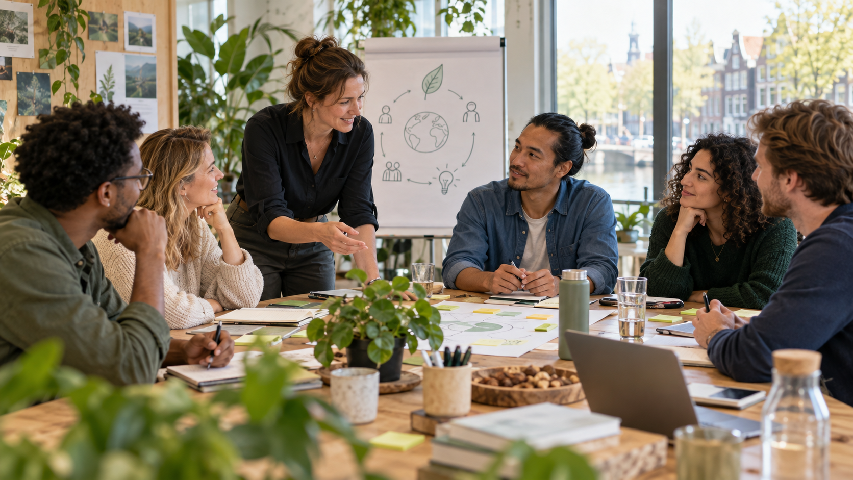 Collega’s werken samen aan leren, leiderschap en een duurzame organisatiecultuur