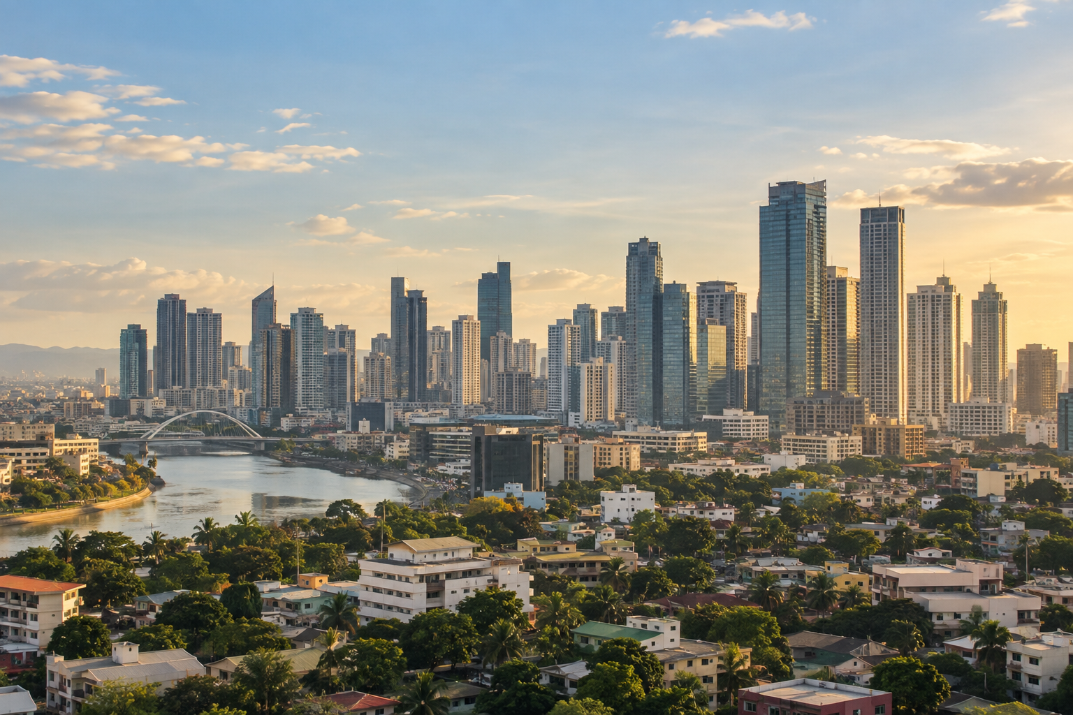Skyline van Metro Manila